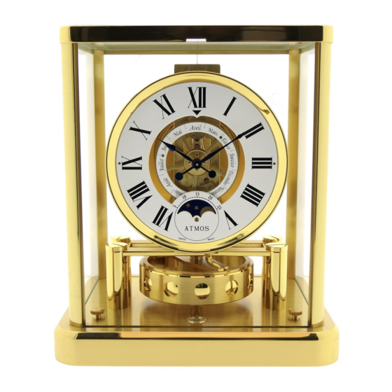 Jaeger-leCoultre Atmos Bedienungsanleitung