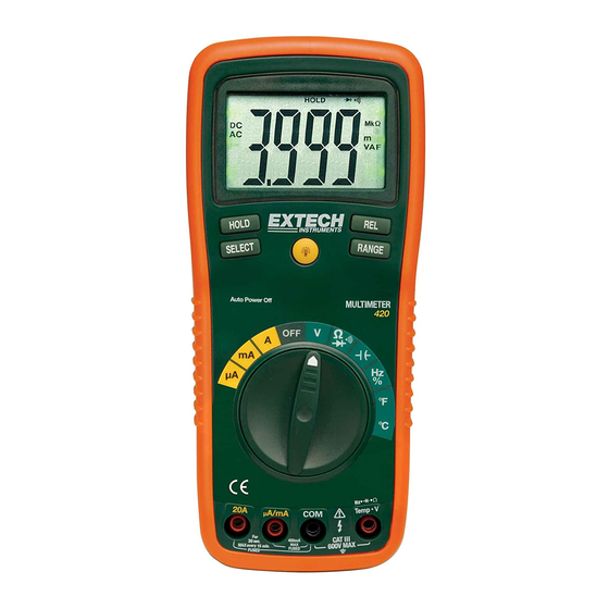 Extech Instruments Extech EX420A Handbücher