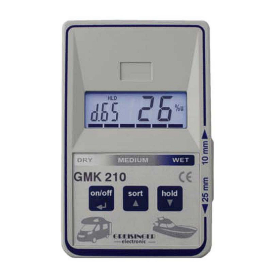 PCE Instruments GMK 210 Betriebsanleitung