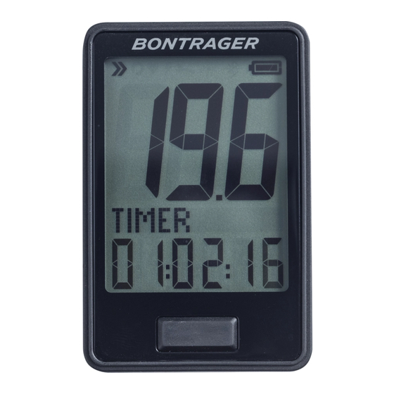 Bontrager RIDEtime Kurzanleitung
