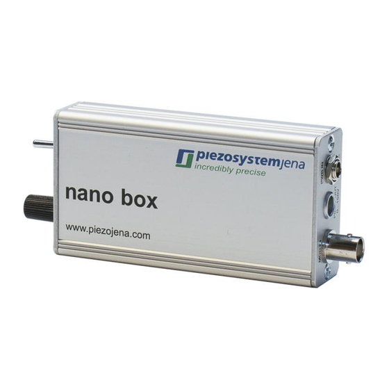 piezosystemjena nano box Bedienungsanleitung
