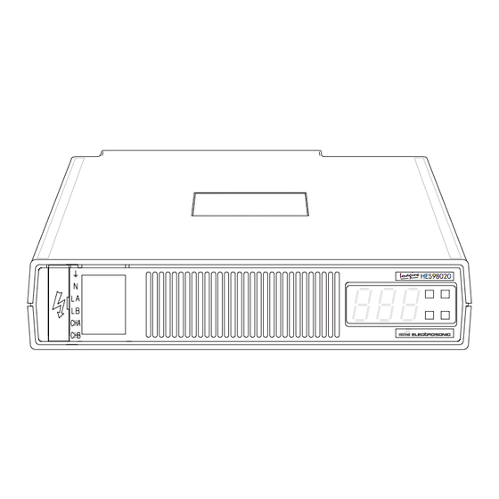 HELVAR HES98020 Installations- Und Bedienungsanleitungen