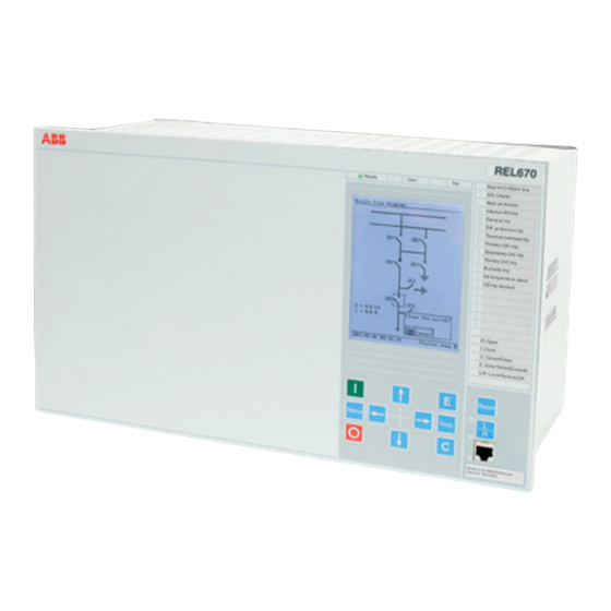 ABB REL 670 Bedienungsanleitung