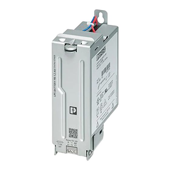 Phoenix Contact UPS-BAT/PB/24DC/1.2AH Einbauanweisung