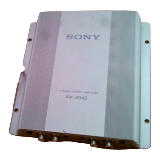 Sony XM-2042 Bedienungsanleitung