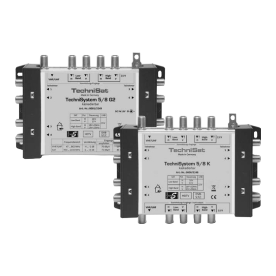 TechniSat TechniSystem 5 Montageanleitung