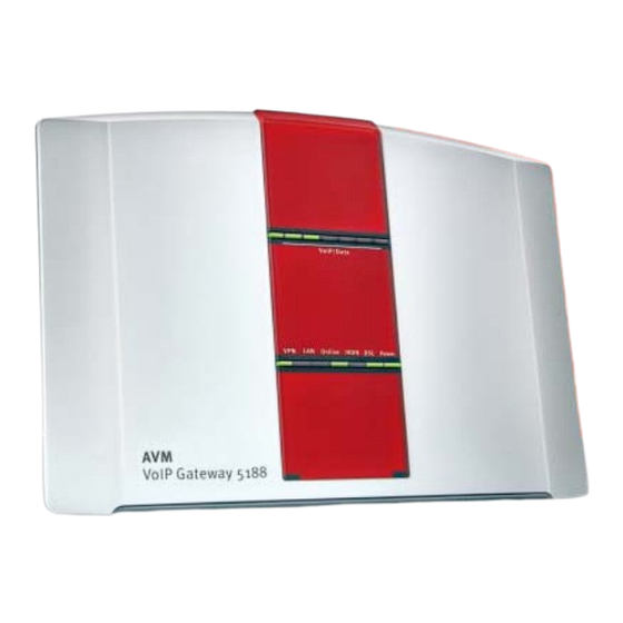 AVM 5188 Installation Und Bedienung