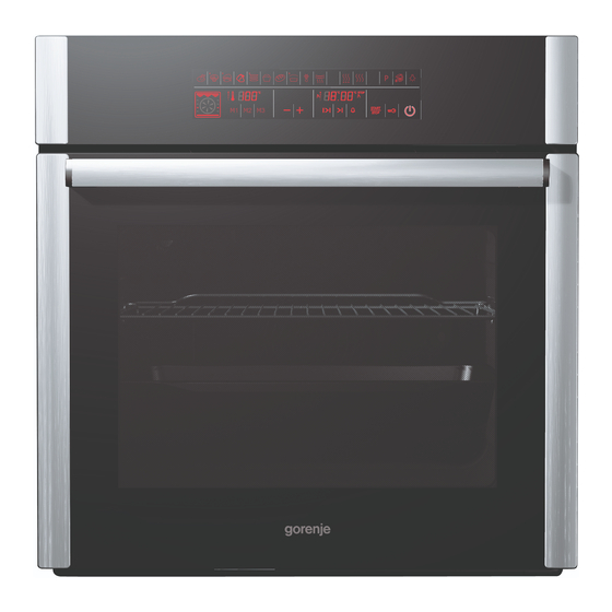 Gorenje BOP88ORAX Gebrauchsanweisung, Aufstellungsanweisung Und Anschlussanweisung