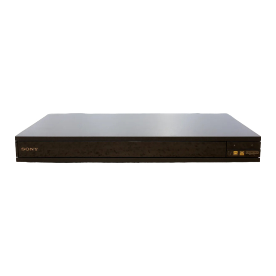 Sony UBP-X8000 Bedienungsanleitung