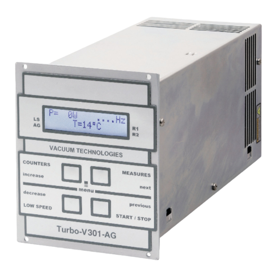 Agilent Technologies Turbo-V 301-AG Bedienungshandbuch