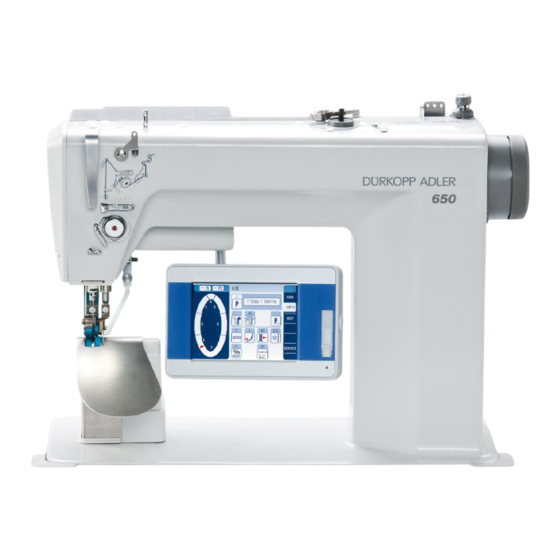 Dürkopp Adler 650-10 Serviceanleitung