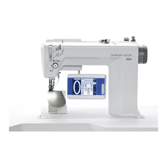 Dürkopp Adler 650-10 Serviceanleitung