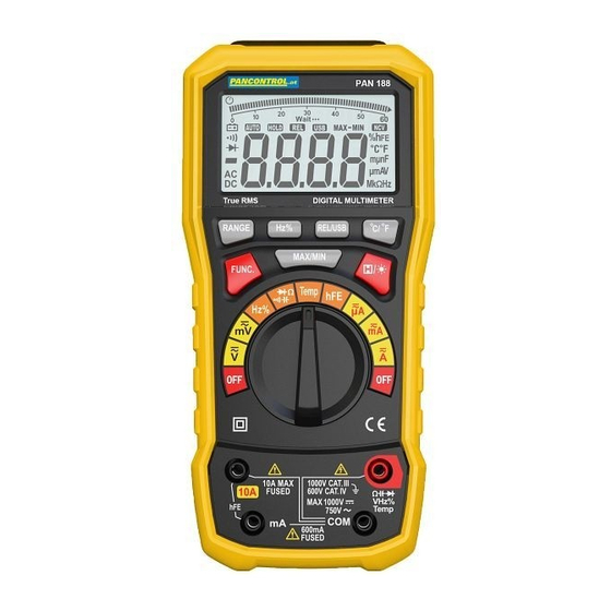 PANCONTROL PAN 188 Bedienungsanleitung