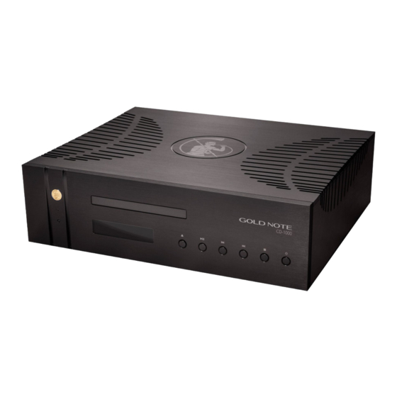 Gold Note CD-1000 MKII Bedienungsanleitung
