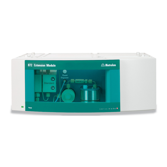 Metrohm 872 Extension Module Handbuch