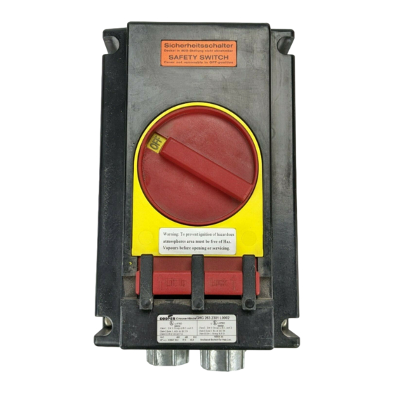 Eaton CROUSE-HINDS GHG 262 Betriebsanleitung
