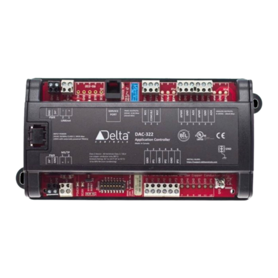 Delta Controls DAC-322 Installationsanleitung