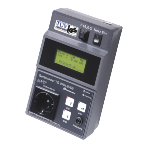 Neuberger Meßtechnik TG 0701 Bedienungsanleitung