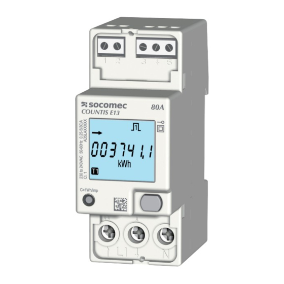 socomec COUNTIS E13 Bedienungsanleitung