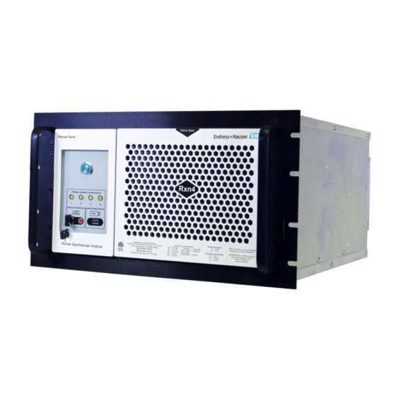Endress+Hauser Raman Rxn4 Betriebsanleitung