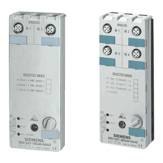 Siemens SIRIUS K60 Bedienungsanleitung