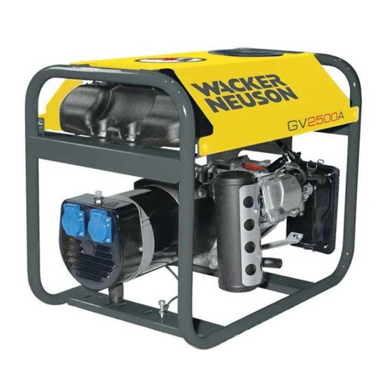Wacker Neuson GV 2500A Bedienungsanleitung