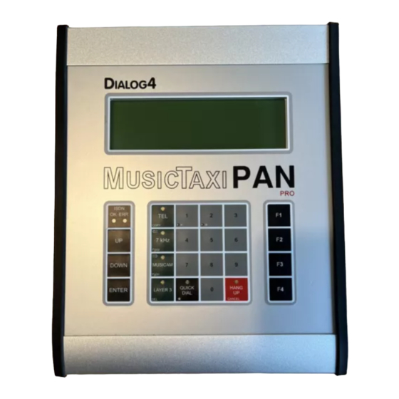 Dialog4 Music Taxi SL pro Handbuch