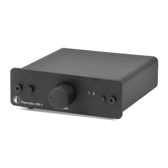 Pro-Ject Audio Systems Phono Box USB V Bedienungsanleitung