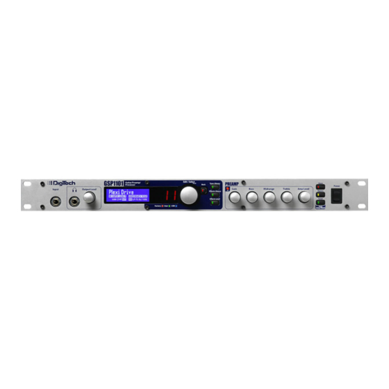 DigiTech GSP1101 Bedienungsanleitung