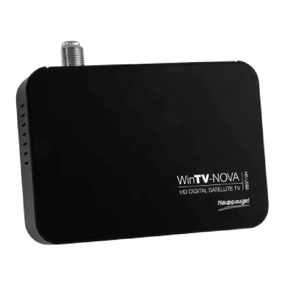 Hauppauge WinTV-NOVA-HD-USB2 Installationsanleitung