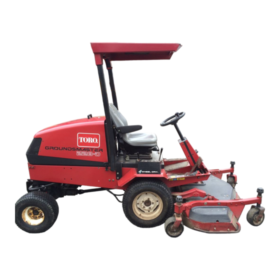 Toro Groundsmaster 228-D Bedienungsanleitung