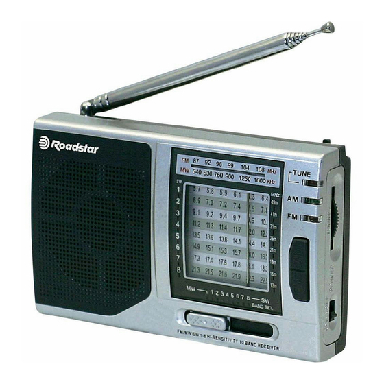 Roadstar TRA-2988 Schnellstartanleitung
