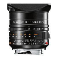 Leica SUMMILUX-M 1:1,4/28 mm ASPH Anleitung