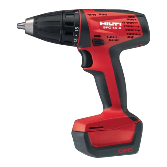 Hilti SFC 14-A Bedienungsanleitung