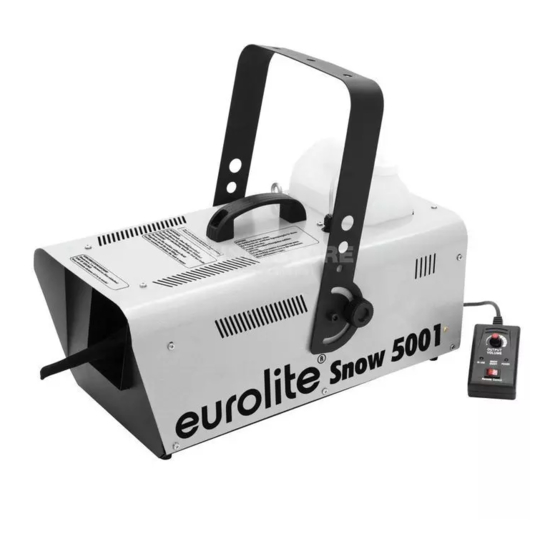 EuroLite Snow-5001 Bedienungsanleitung