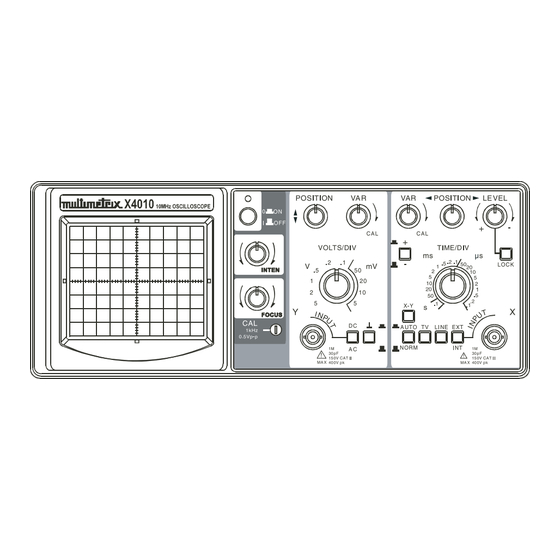 Metrix Multimetrix X 4010 Bedienungsanleitung