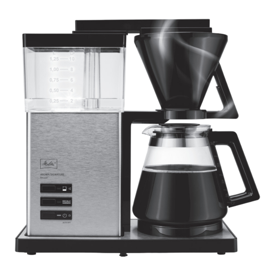 Melitta AromaSignature Gebrauchsanleitung