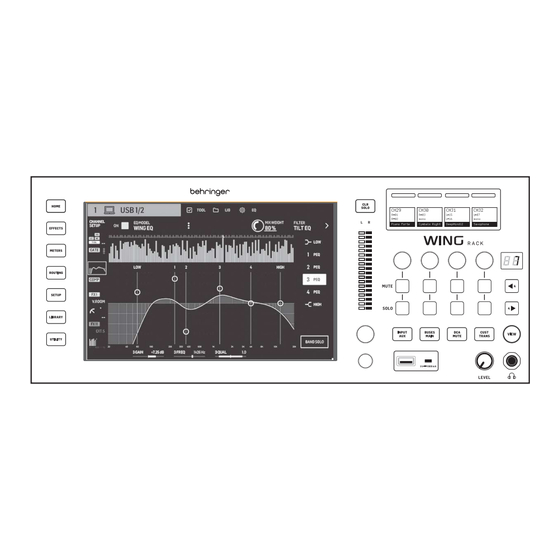 Behringer WING RACK Kurzanleitung