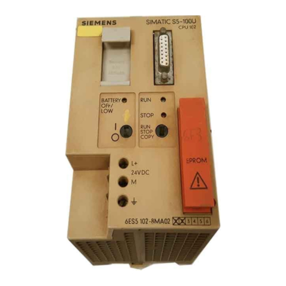 Simatic S5-100U Gerätehandbuch