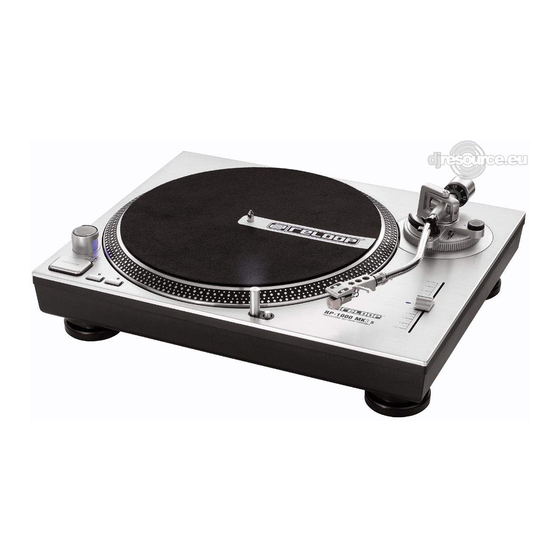 Reloop RP-1000 MK3 Bedienungsanleitung