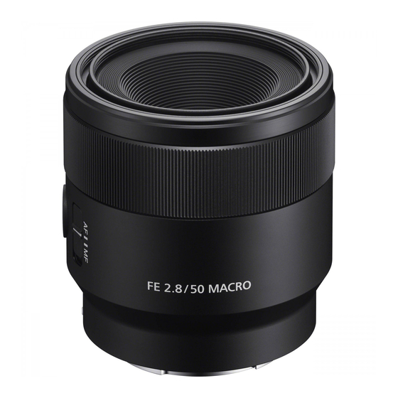 Sony FE 50mm F2.8 Macro Bedienungsanleitung