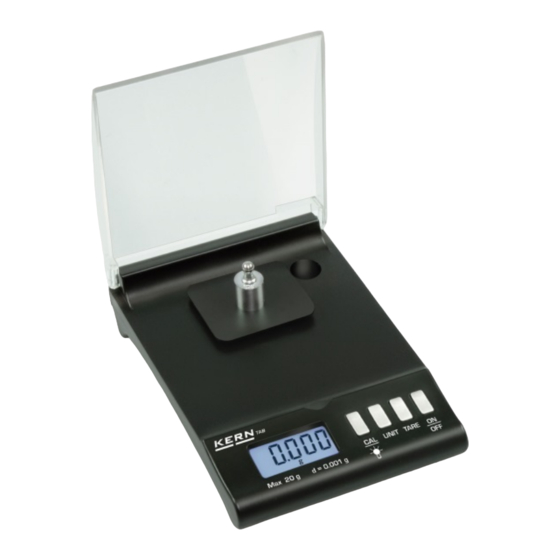 KERN TAB 20-3 Betriebsanleitung