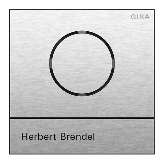 Gira 106 Gebrauchsanleitung