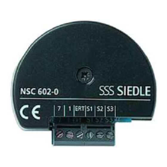 SSS Siedle NSC 602-0 Produktinformation