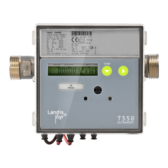 Landis+Gyr ULTRAHEAT T550 Technische Beschreibung