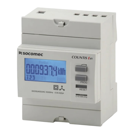 socomec COUNTIS E41 Bedienungsanleitung