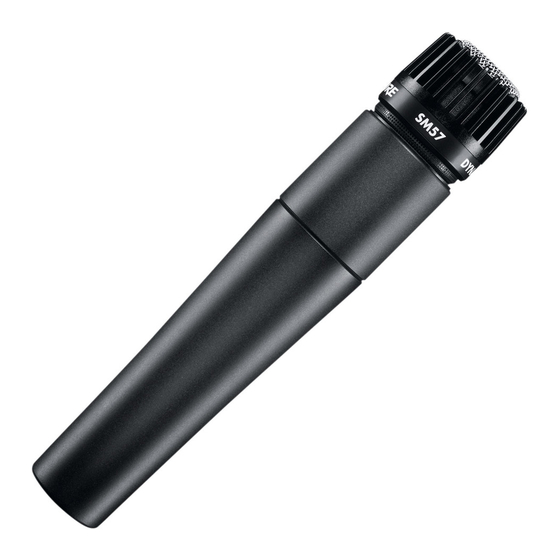 Shure LEGENDARY PERFORMANCE SM57 Bedienungsanleitung