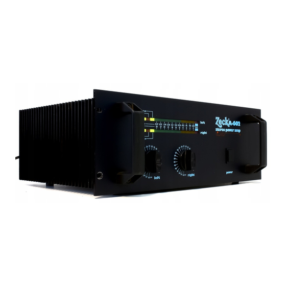 Zeck Audio A602 Betriebsanleitung
