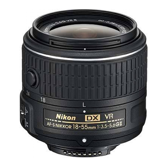Nikon AF-S DX NIKKOR 18-55mm f/3.5-5.6 VR Benutzerhandbuch
