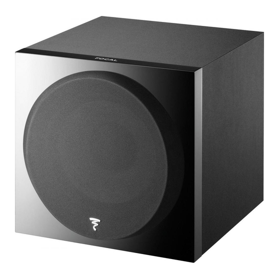 Focal SUB 1000 F Bedienungsanleitung